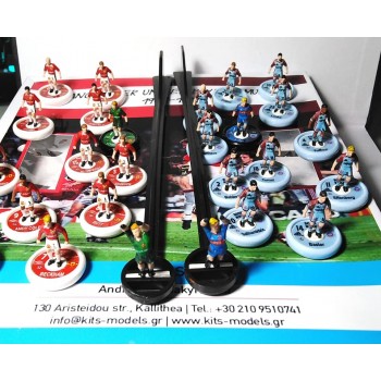 Subbuteo Andrew Table Soccer Manchester United - Bayern Munich 2-1 Uefa Champions League Final 1998-99 on WSB Professional bases